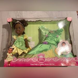 My First Disney Princess Tiana Doll & Toddler Dress Gift Set New 2010 Sealed